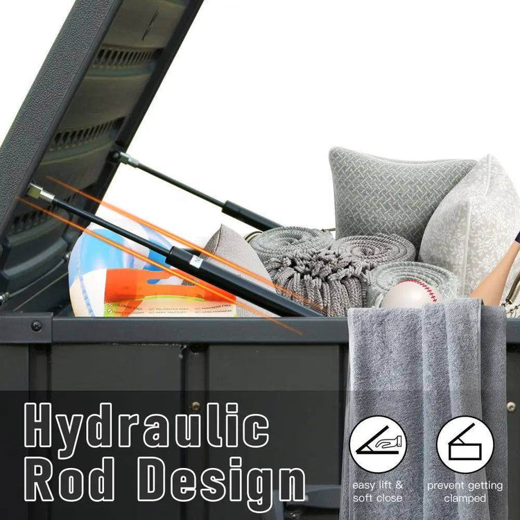 MLNshops Waterproof Deck Storage Box for Outdoor Use