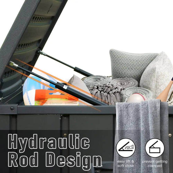 MLNshops Waterproof Deck Storage Box for Outdoor Use