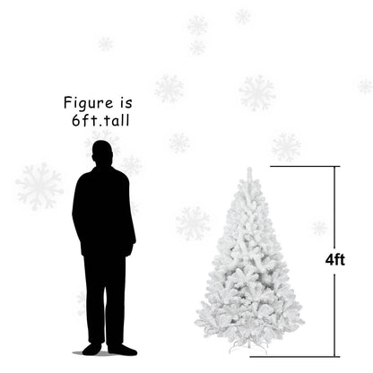 5ft White Christmas Tree with Memory Wire for Elegant Homes