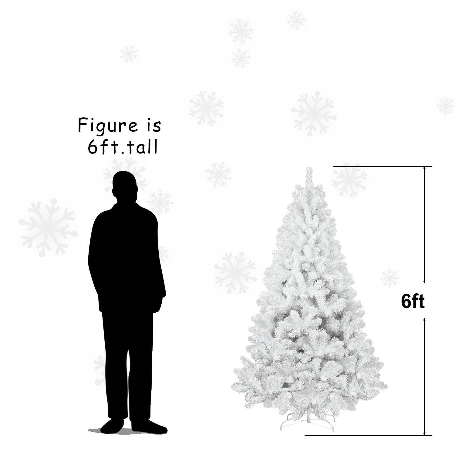 5ft White Christmas Tree with Memory Wire for Elegant Homes