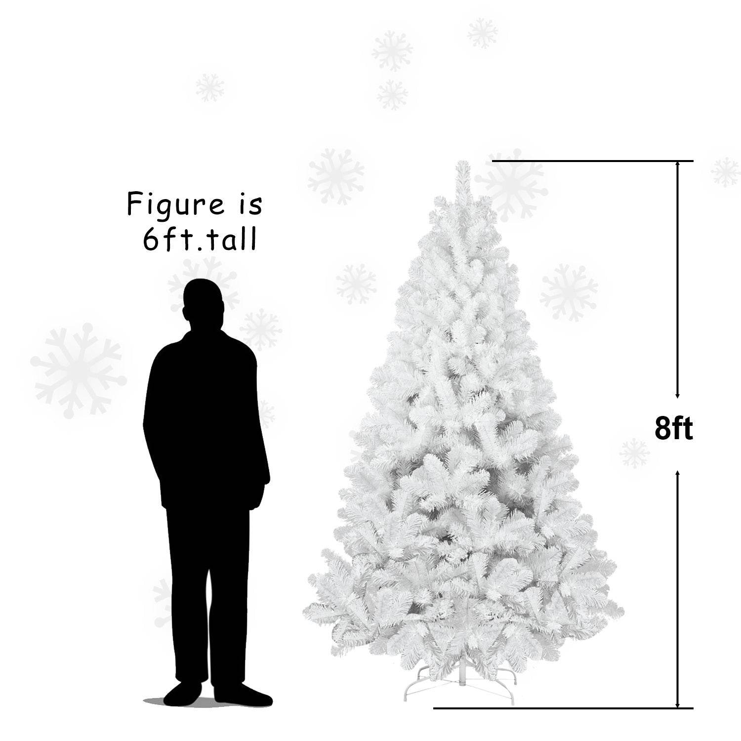 5ft White Christmas Tree with Memory Wire for Elegant Homes