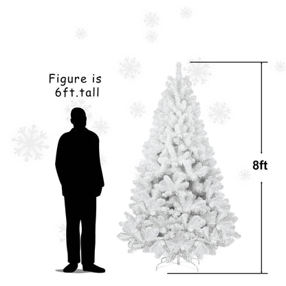 5ft White Christmas Tree with Memory Wire for Elegant Homes
