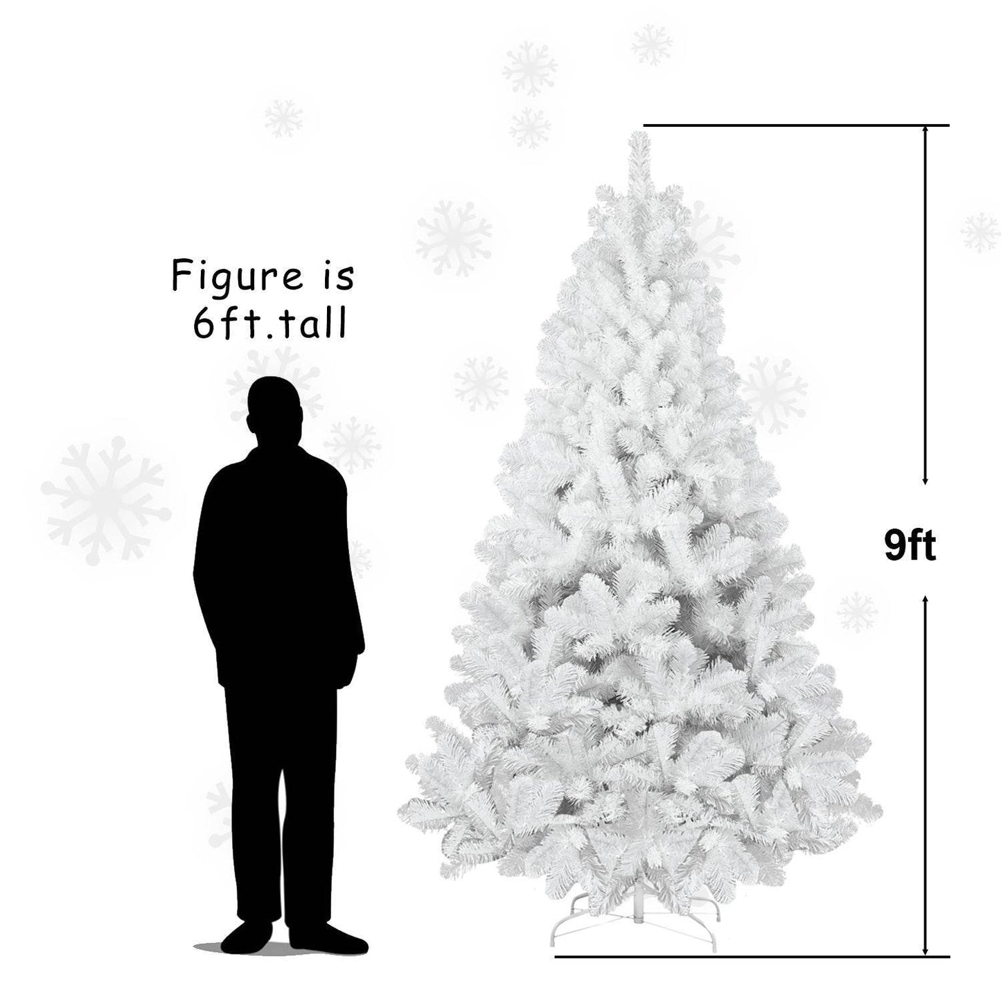 5ft White Christmas Tree with Memory Wire for Elegant Homes