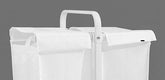 MLNshops Dual Compartment White Laundry Basket Organizer