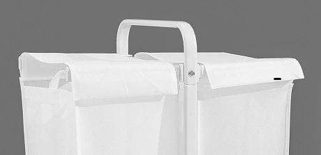MLNshops Dual Compartment White Laundry Basket Organizer