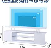 MLNshops White LED Gaming Entertainment Center TV Stand