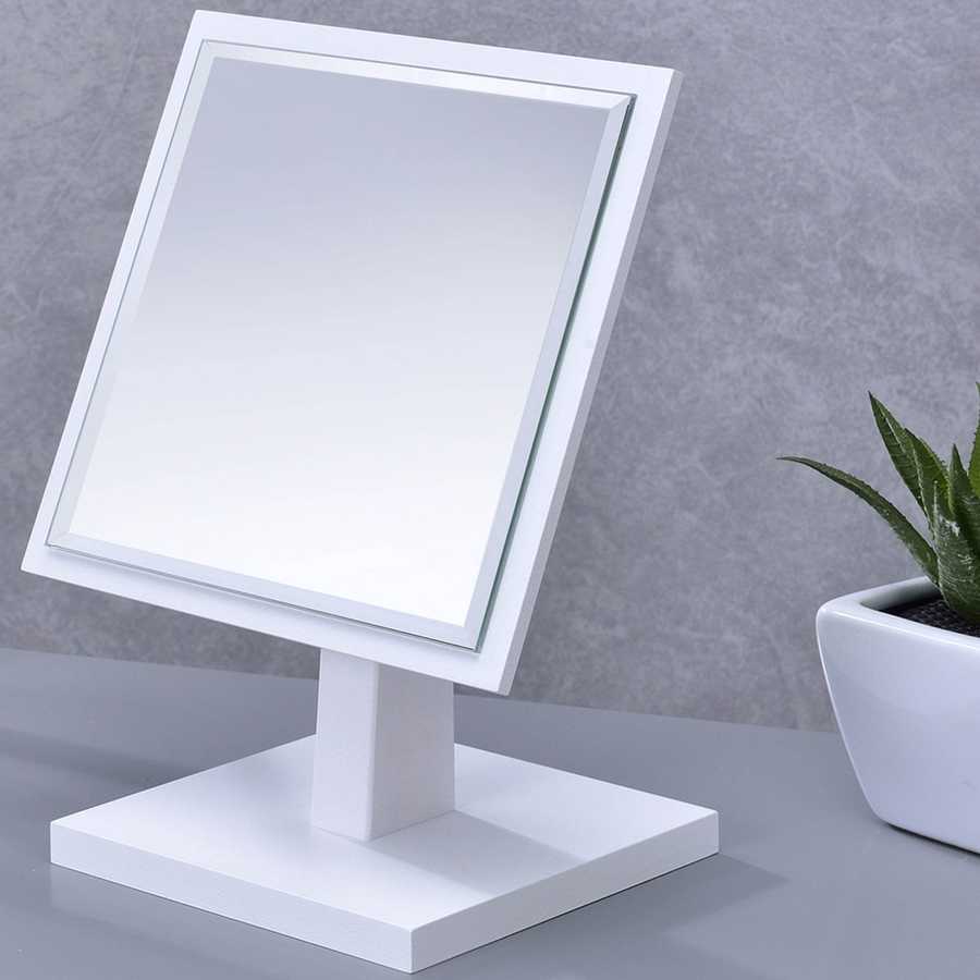 MLNshops White Pedestal Makeup Mirror for Beauty Needs