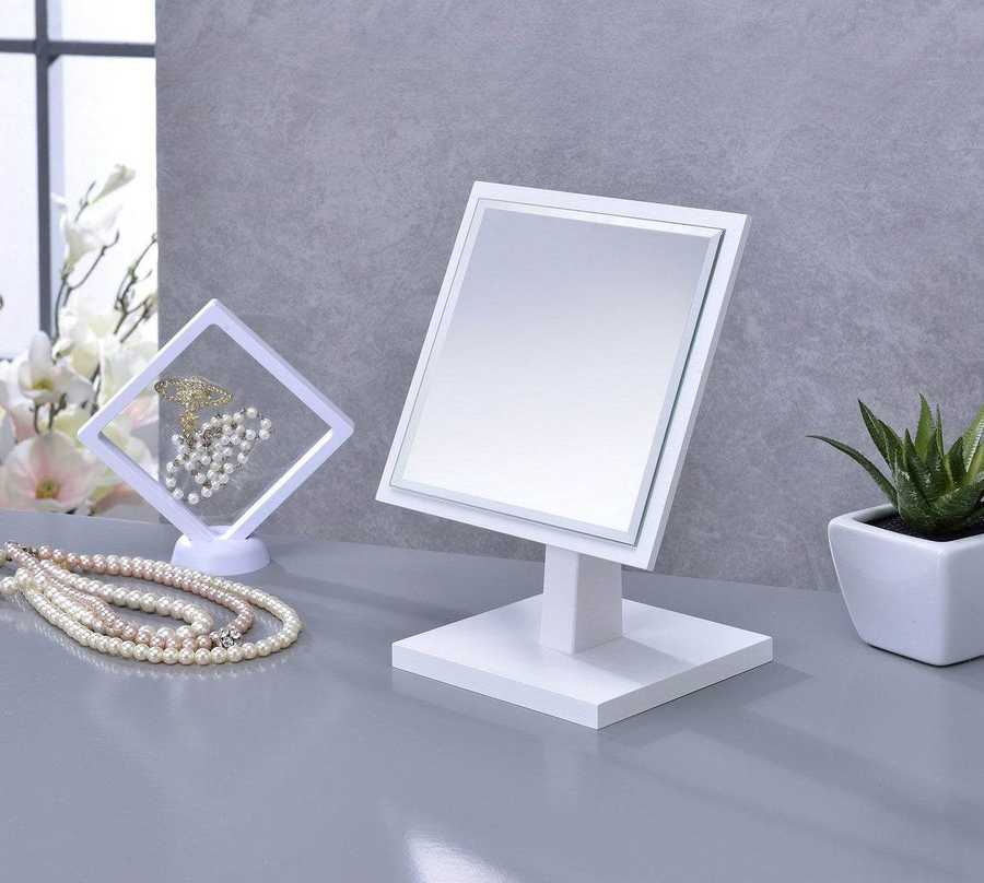 MLNshops White Pedestal Makeup Mirror for Beauty Needs