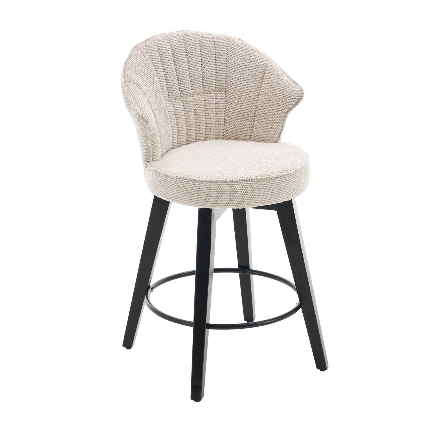 MLNshops White Swivel Bar Stools Set of 2 with Cushion Default