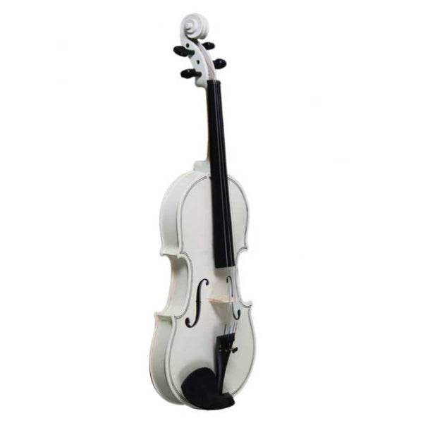 MLNshops White Violin with Rosin and Case
