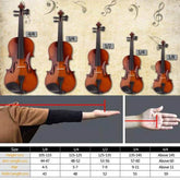 MLNshops White Violin with Rosin and Case