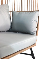 MLNshops Wicker Egg Chair with Footstool - Stylish Relaxation