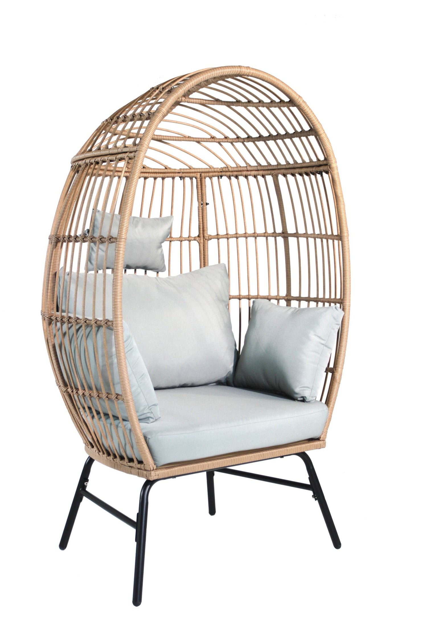 MLNshops Wicker Egg Chair with Footstool - Stylish Relaxation