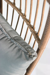 MLNshops Wicker Egg Chair with Footstool - Stylish Relaxation