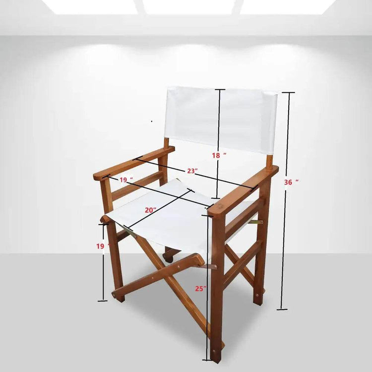 MLNshops Wooden Director Chair Set - Canvas Folding Chairs