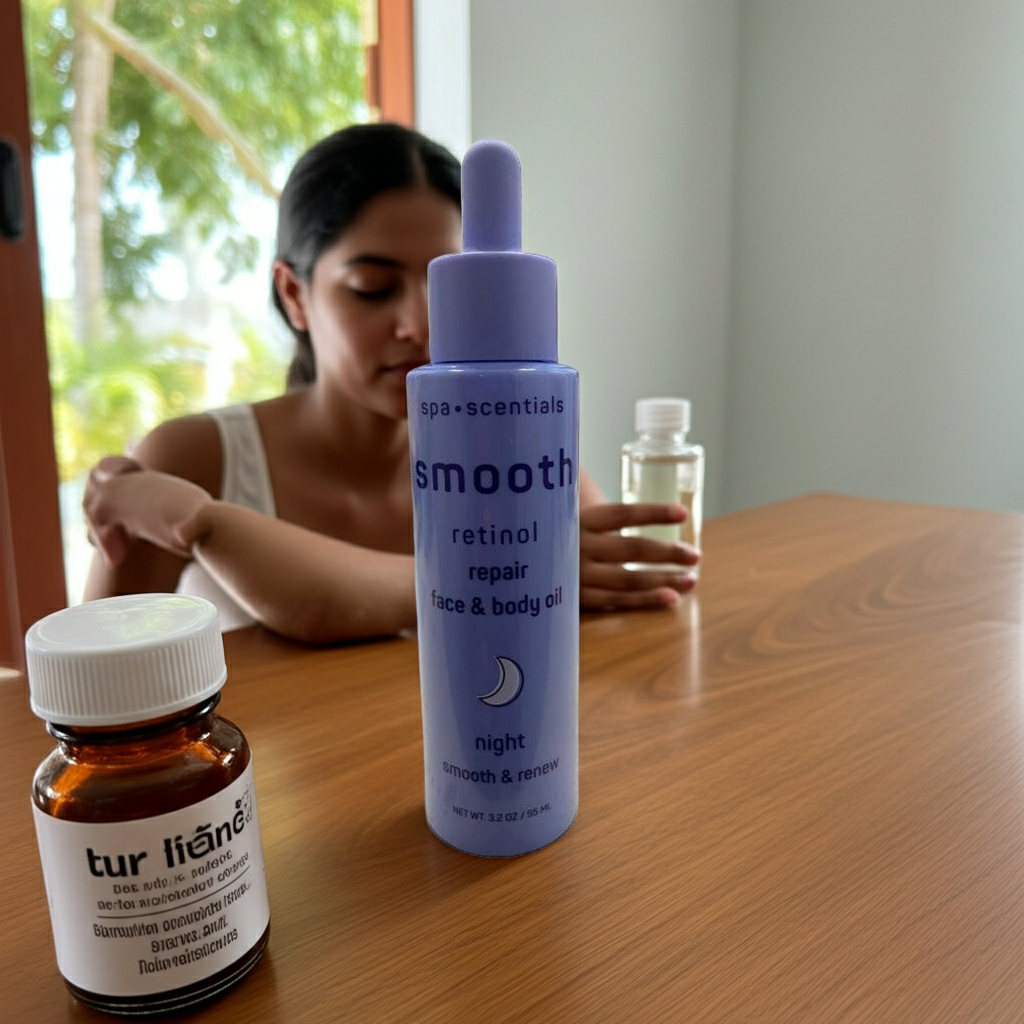 Spa scentials smooth retinol repair face & body oil