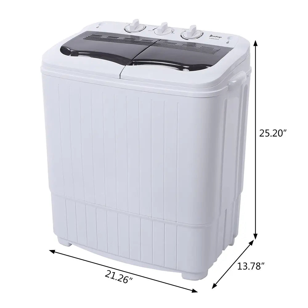 XPB35-ZK35 14.3(7.7 6.6)lbs Semi-automatic Gray Cover Washing Machine MLNshops]