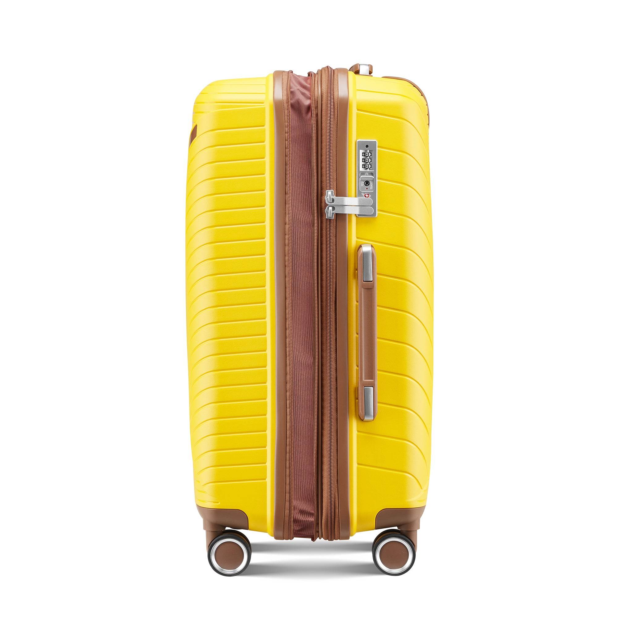 MLNshops 4 Piece Luggage Set with Spinner Wheels - Yellow
