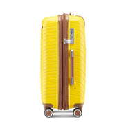 MLNshops 4 Piece Luggage Set with Spinner Wheels - Yellow