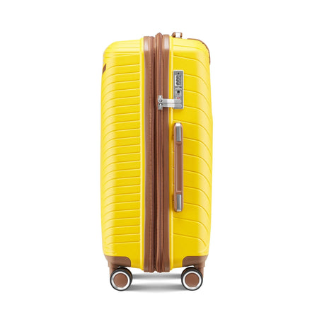 MLNshops 4 Piece Luggage Set with Spinner Wheels - Yellow