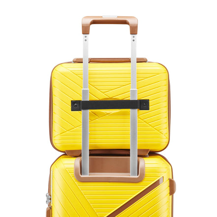 MLNshops 4 Piece Luggage Set with Spinner Wheels - Yellow