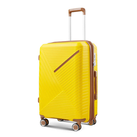 MLNshops 4 Piece Luggage Set with Spinner Wheels - Yellow