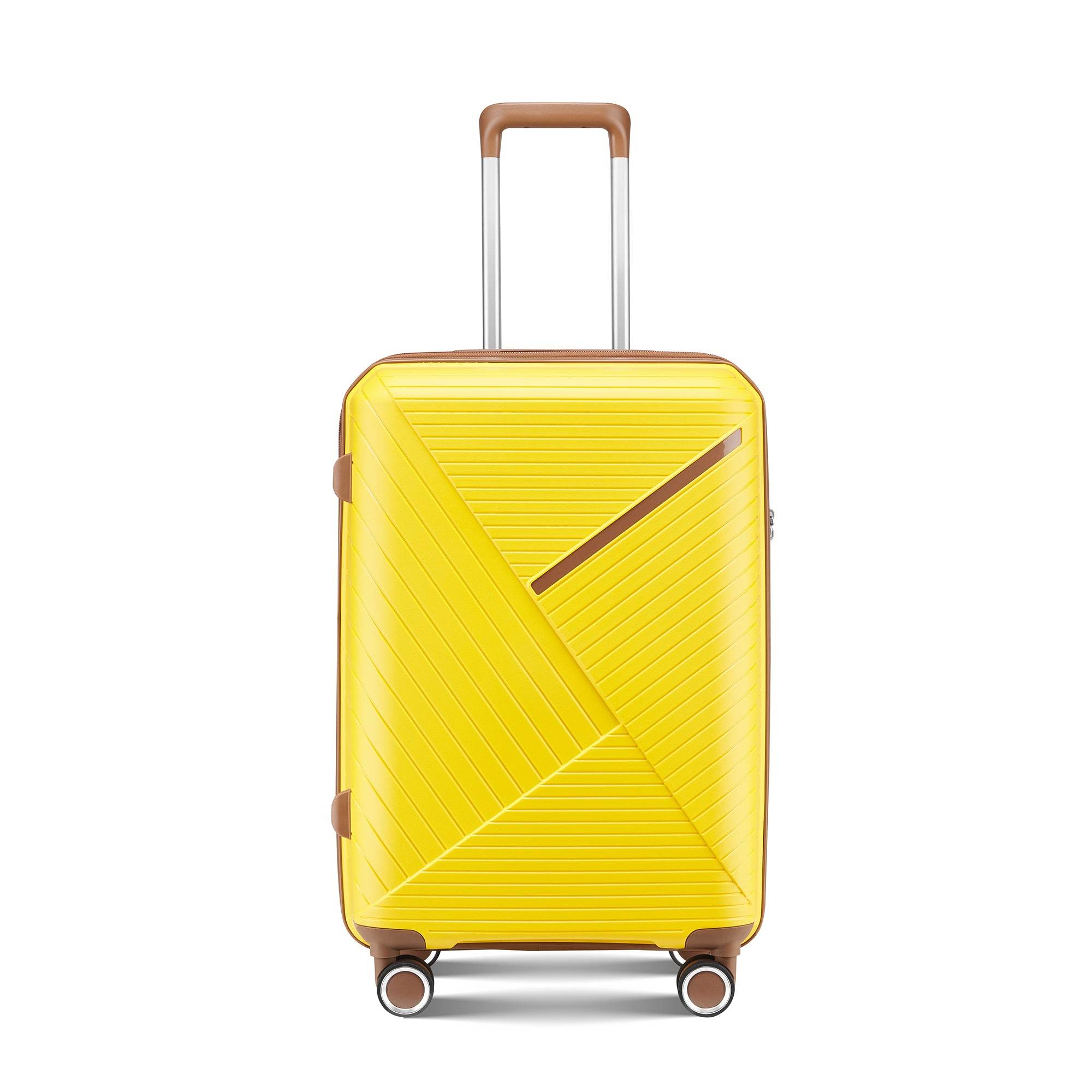 MLNshops 4 Piece Luggage Set with Spinner Wheels - Yellow