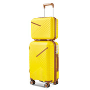 MLNshops 4 Piece Luggage Set with Spinner Wheels - Yellow