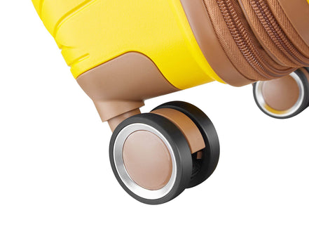 MLNshops 4 Piece Luggage Set with Spinner Wheels - Yellow