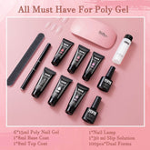 mlnshops Complete Poly Nail Gel Kit for DIY Nail Art