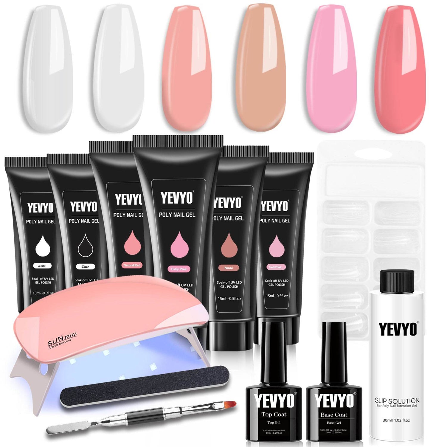 mlnshops Complete Poly Nail Gel Kit for DIY Nail Art