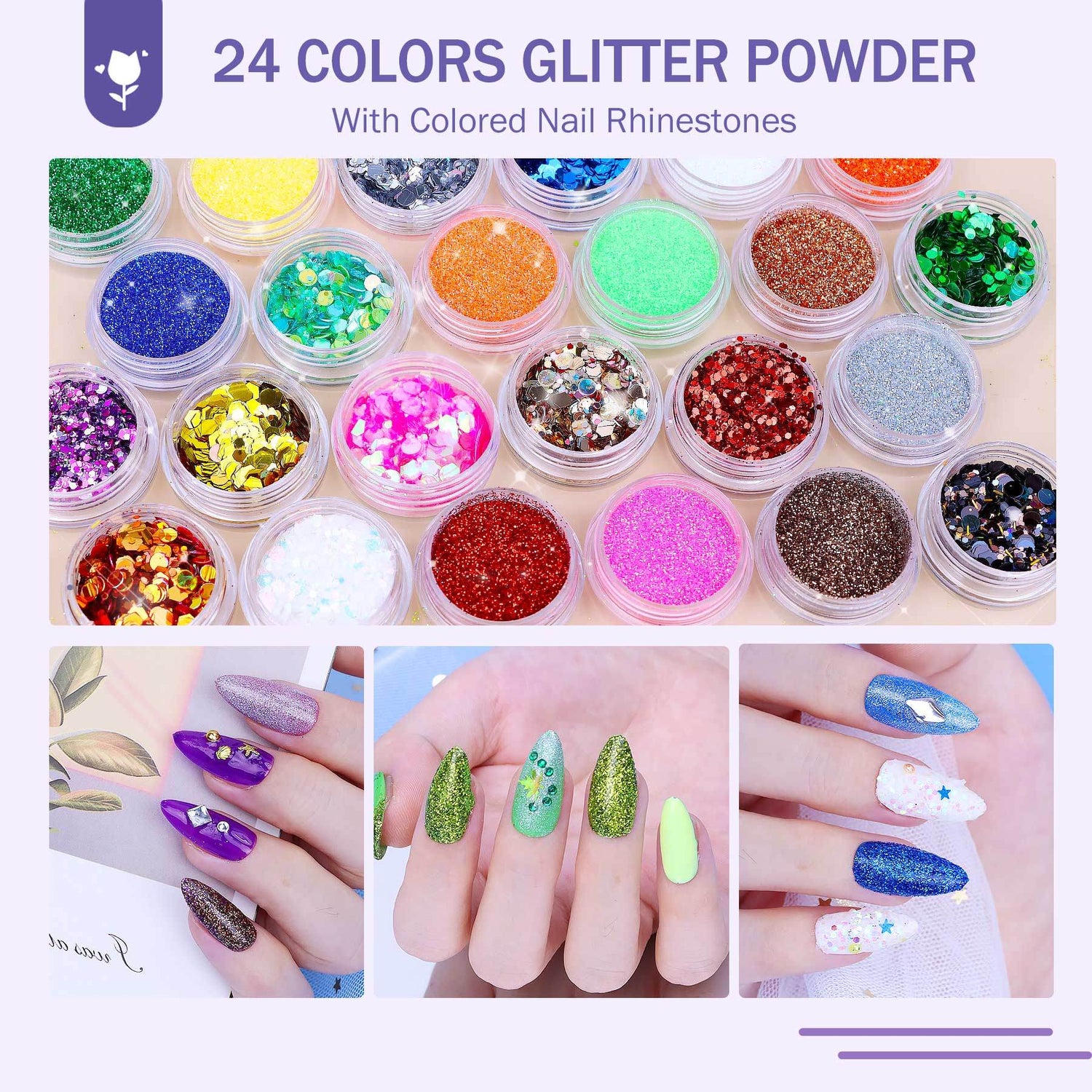 MLNshops 24 Color Nail Art Kit for Creative Designs