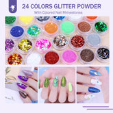 MLNshops 24 Color Nail Art Kit for Creative Designs