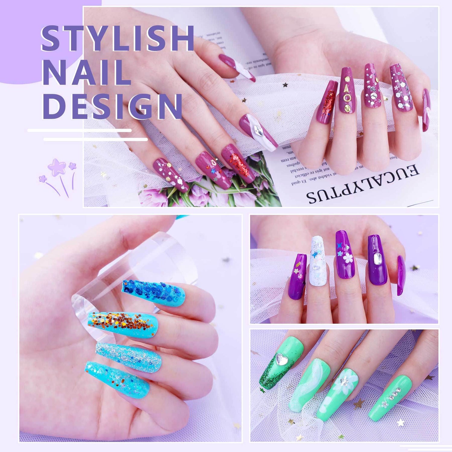 MLNshops 24 Color Nail Art Kit for Creative Designs