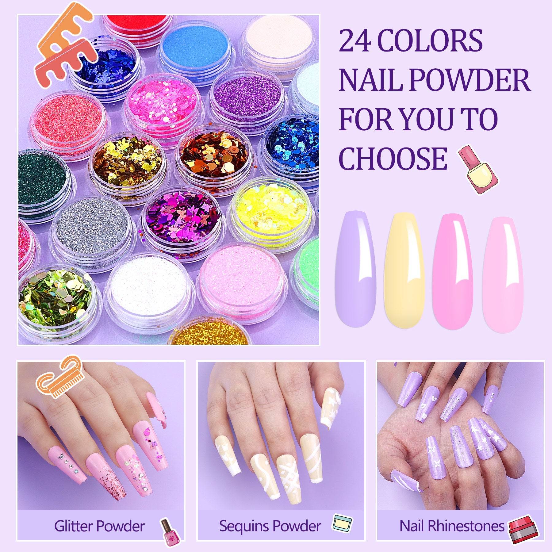 MLNshops Acrylic Nail Kit with UV Light - Complete Set