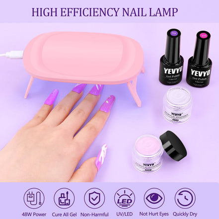 MLNshops Acrylic Nail Kit with UV Light - Complete Set