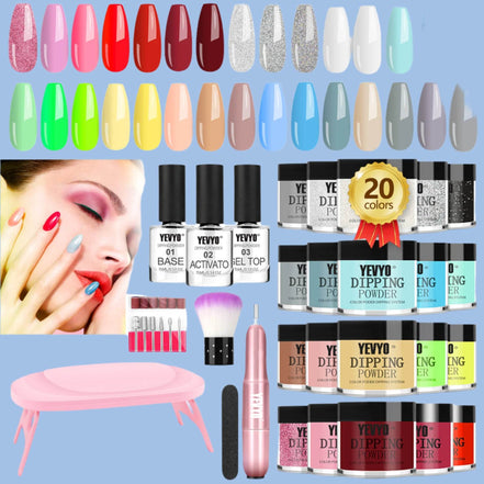 MLNshops Fast Dry Dip Powder Nail Kit for Professionals