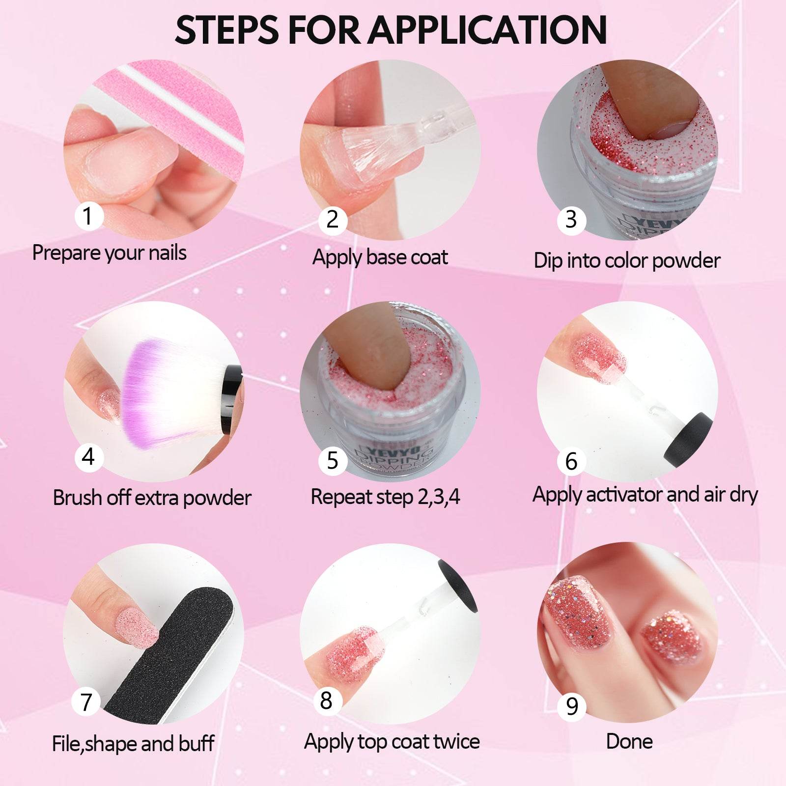 MLNshops Fast Dry Dip Powder Nail Kit for Professionals