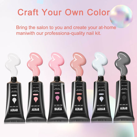 YEVYO Poly Gel Nail Kit with UV Lamp for Salon Quality Nails