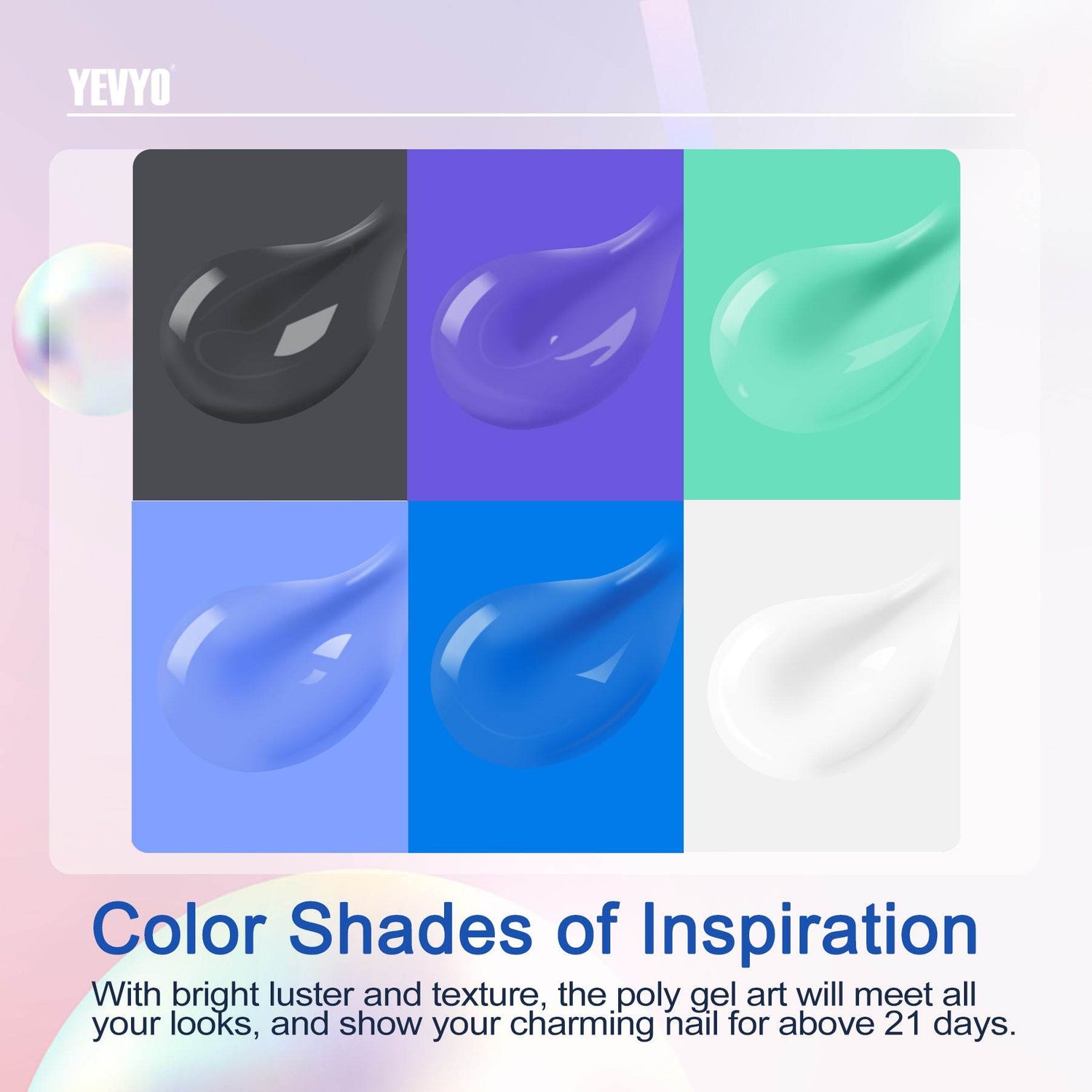 YEVYO UV Lamp Polygel Set for Perfect Nail Art