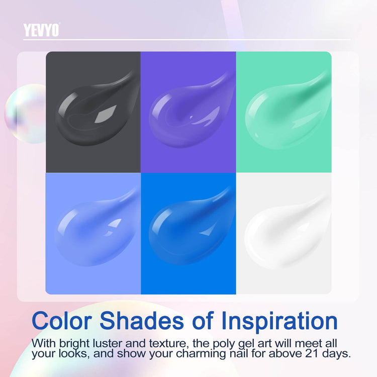 YEVYO UV Lamp Polygel Set for Perfect Nail Art