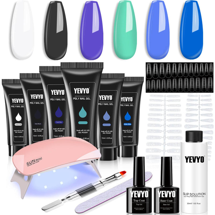 YEVYO UV Lamp Polygel Set for Perfect Nail Art Default Title