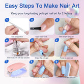 YEVYO UV Lamp Polygel Set for Perfect Nail Art