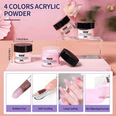 MLNshops Nude and Pink Acrylic Powders Nail Kit