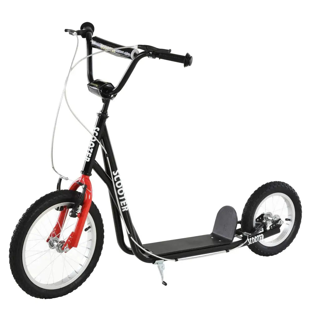 Youth Scooter, Teens Kick Scooter, Adjustable Handlebar Ride On Toy for 5+ with 16" Front and 12" Rear Dual Brakes Inflatable Wheels, Black MLNshops]