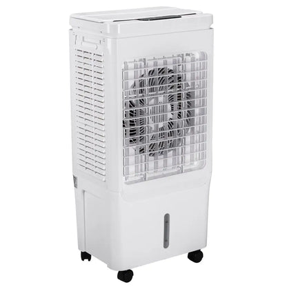 ZOKOP-3 in 1 Portable Evaporative Cooler With dust filter,Indoor,Outdoor,2059CFM Personal Air Cooler,with remote control ,10.56 Gal Large Water Tank & Scroll Casters, 4 Ice Packs,White MLNshops]