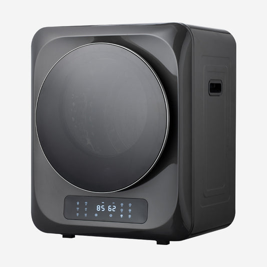 6.6lbs Portable Mini Cloth Dryer Machine FCC Certificate PTC Heating Tumble Dryer Electric Control Panel,Grey Body with Black Door MLNshops
