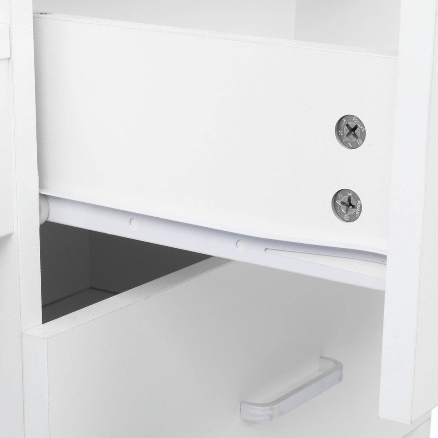 Pitted surface 2 drawers 1 door 6 hair dryer double ear cabinet