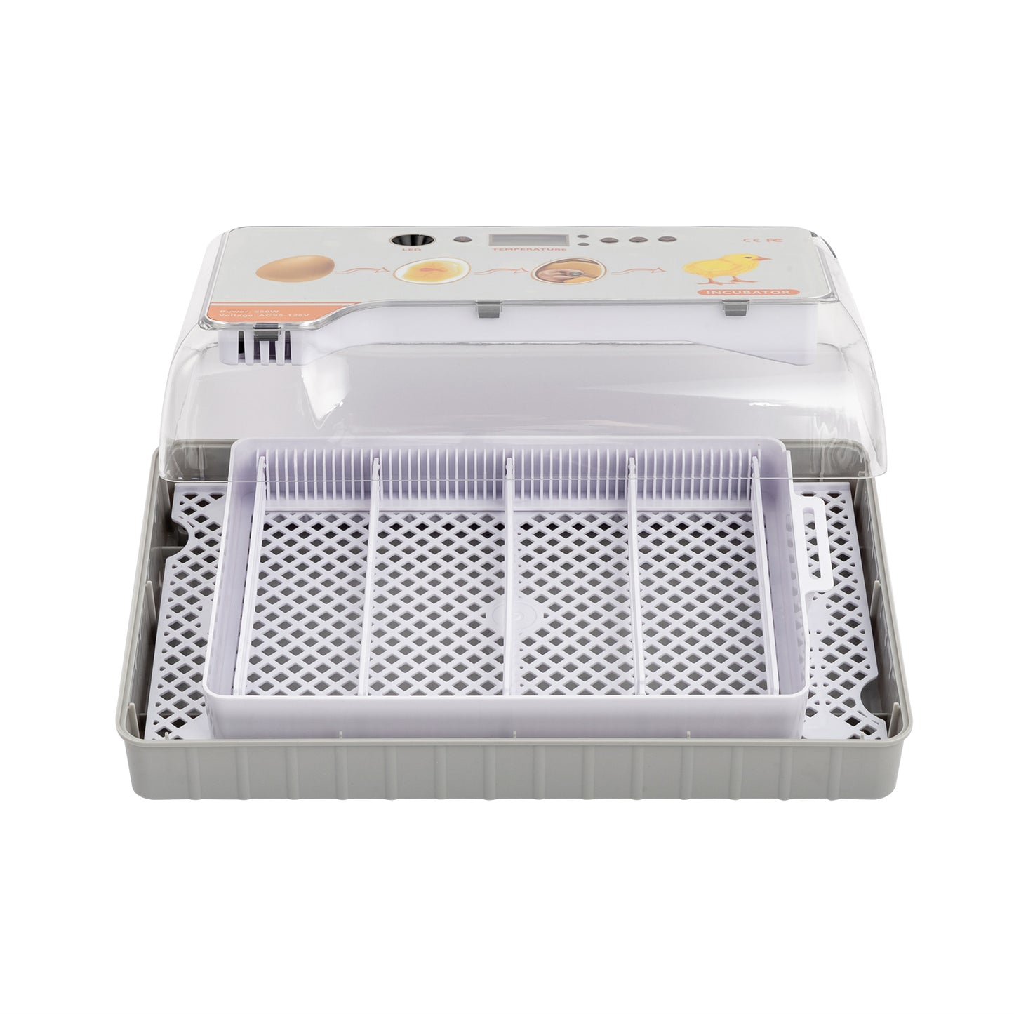 Egg Incubator, 9-20 Eggs Fully Automatic Poultry Hatcher Machine with Temperature Display, Candler, Temperature Control & Turner