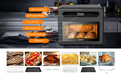 Geek Chef Steam Air Fryer Toast Oven Combo, 26 QT Steam Convection Oven Countertop.